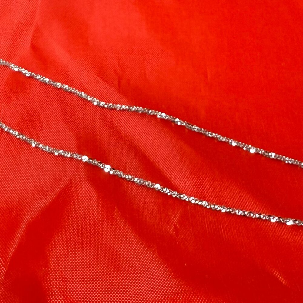 20 Inch 925 Sterling Silver Twisted Rock Chain Necklace – Rhodium Plated